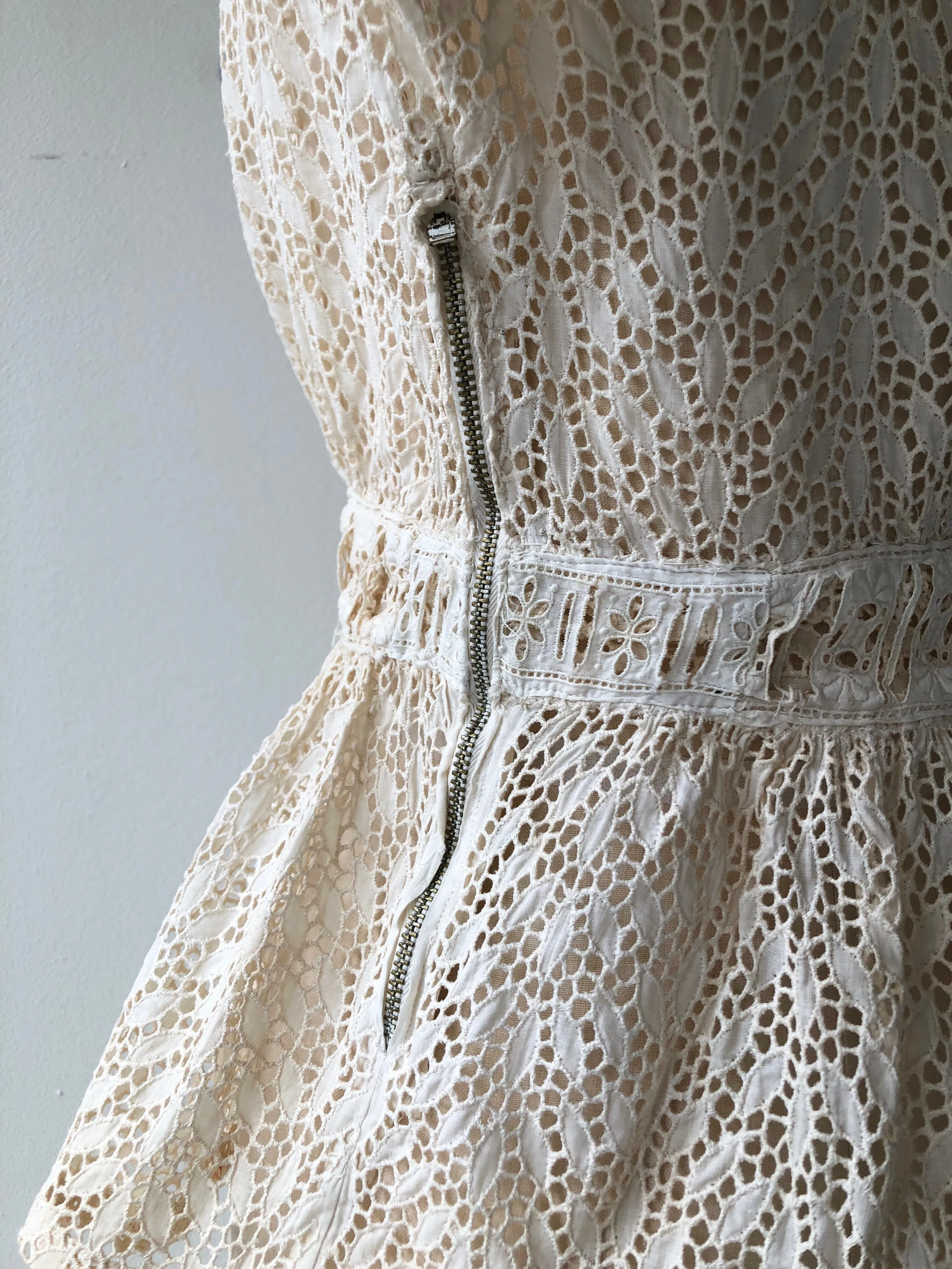 1930s Lace Peplum Blouse