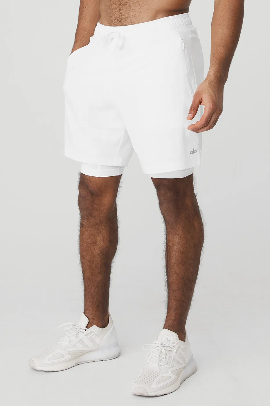 7 Unity 2-In-1 Short - White/White