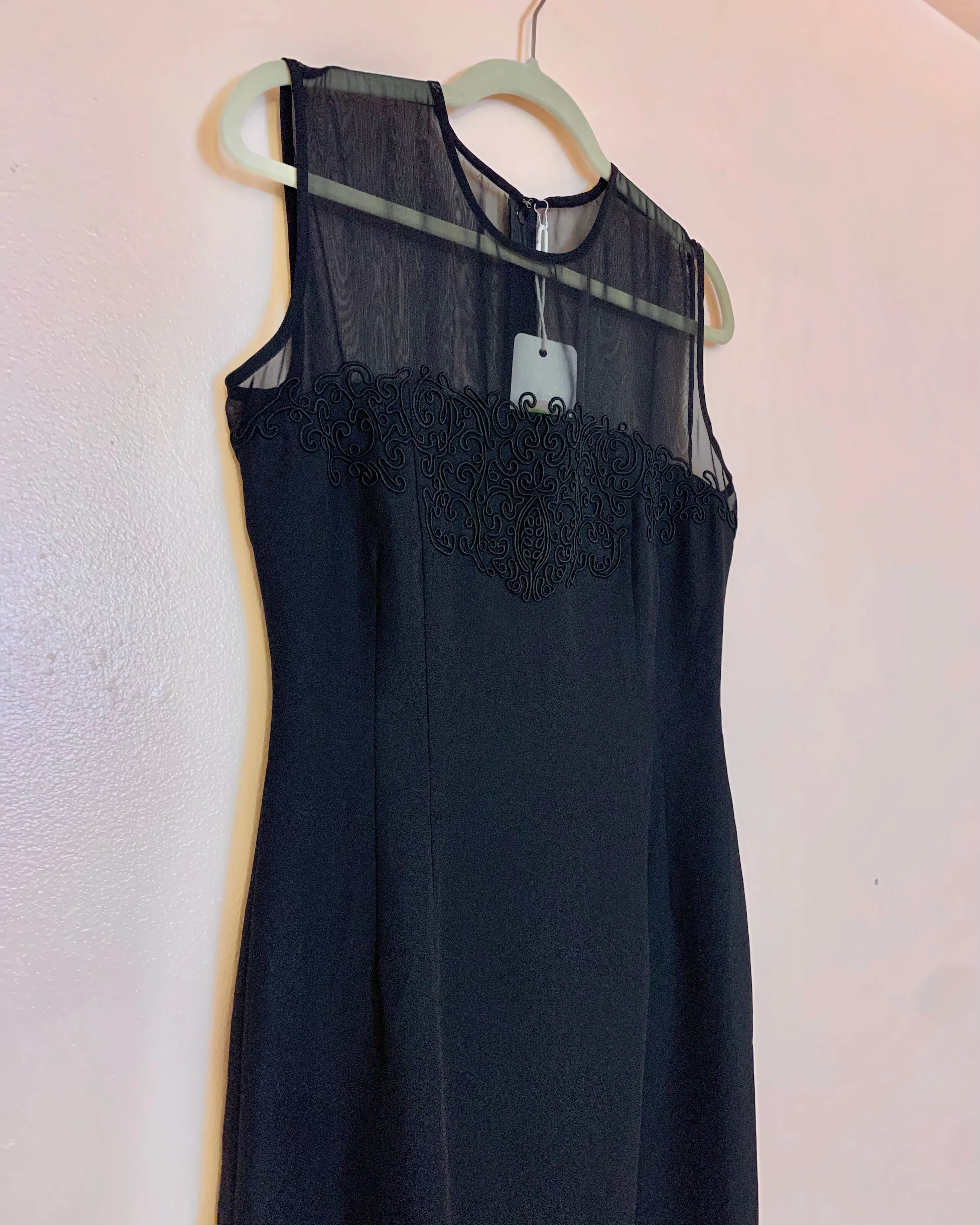 90’s sheer squiggle maxi dress