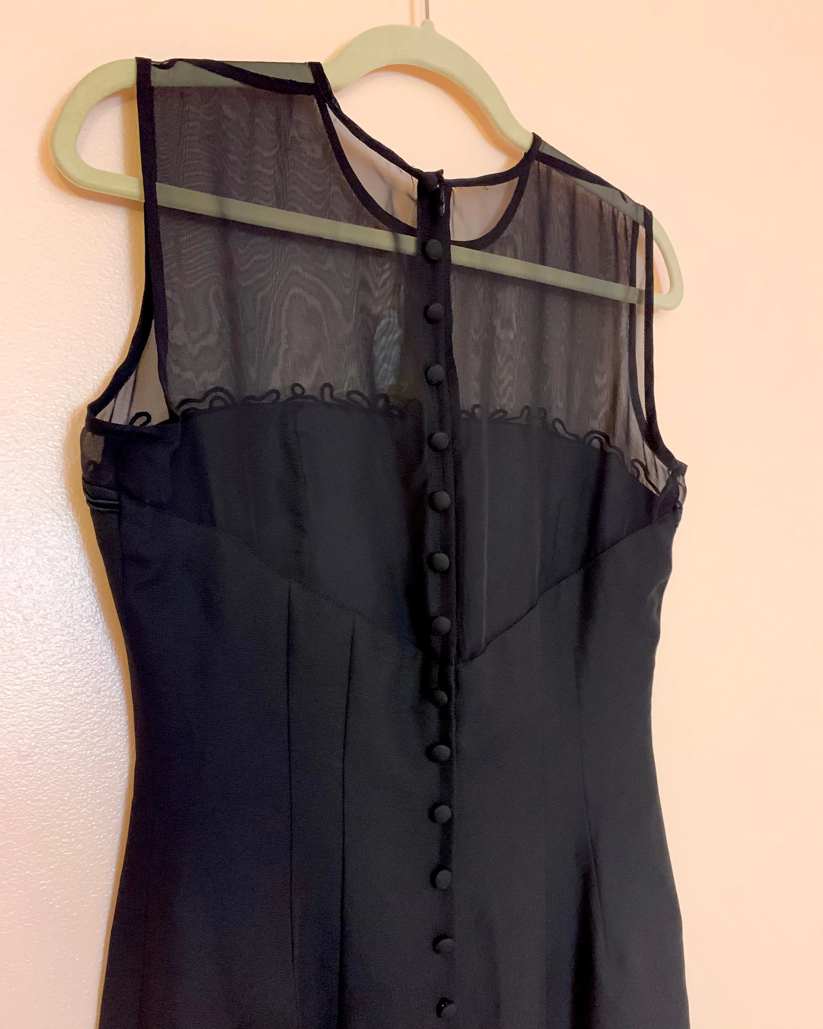 90’s sheer squiggle maxi dress