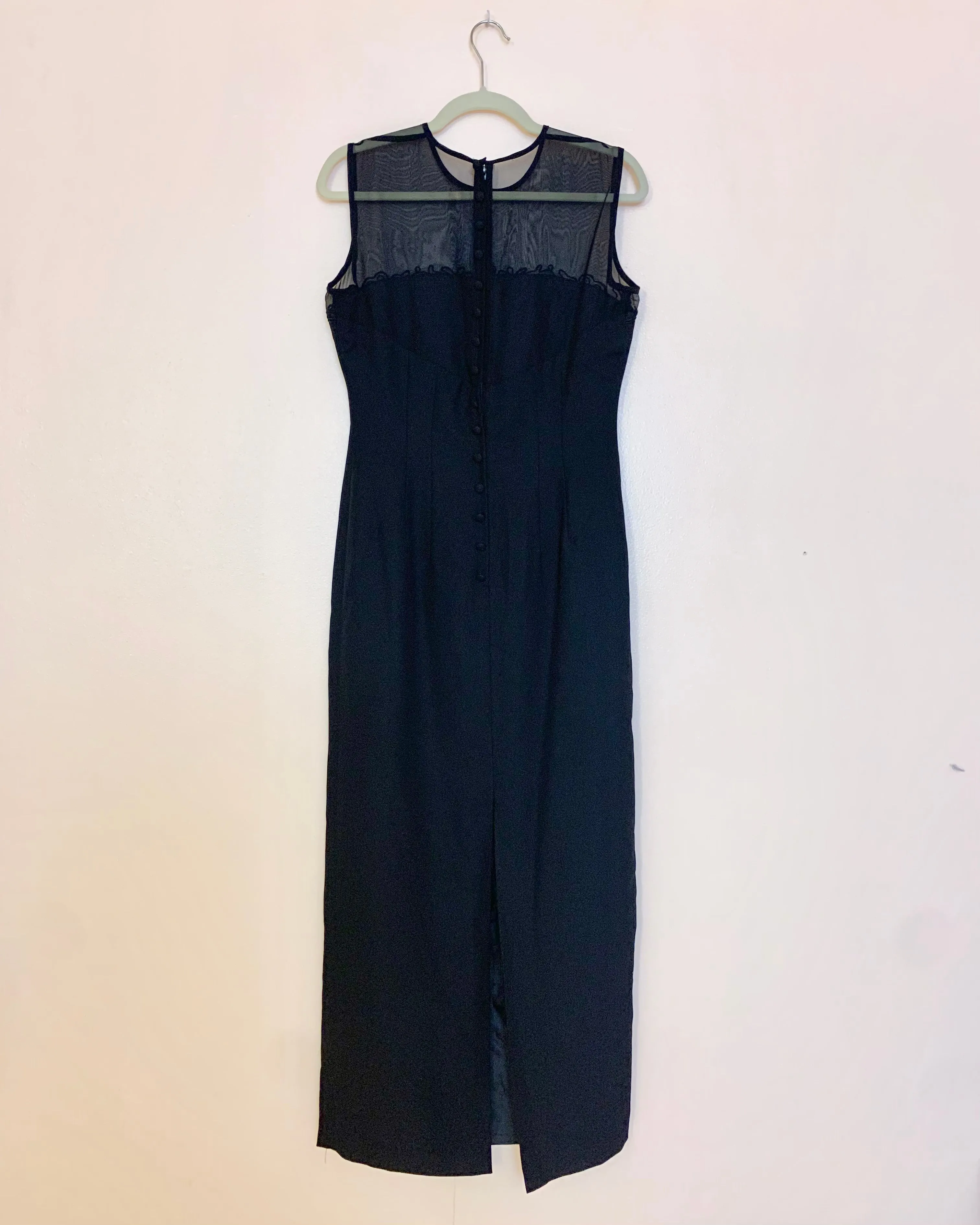 90’s sheer squiggle maxi dress