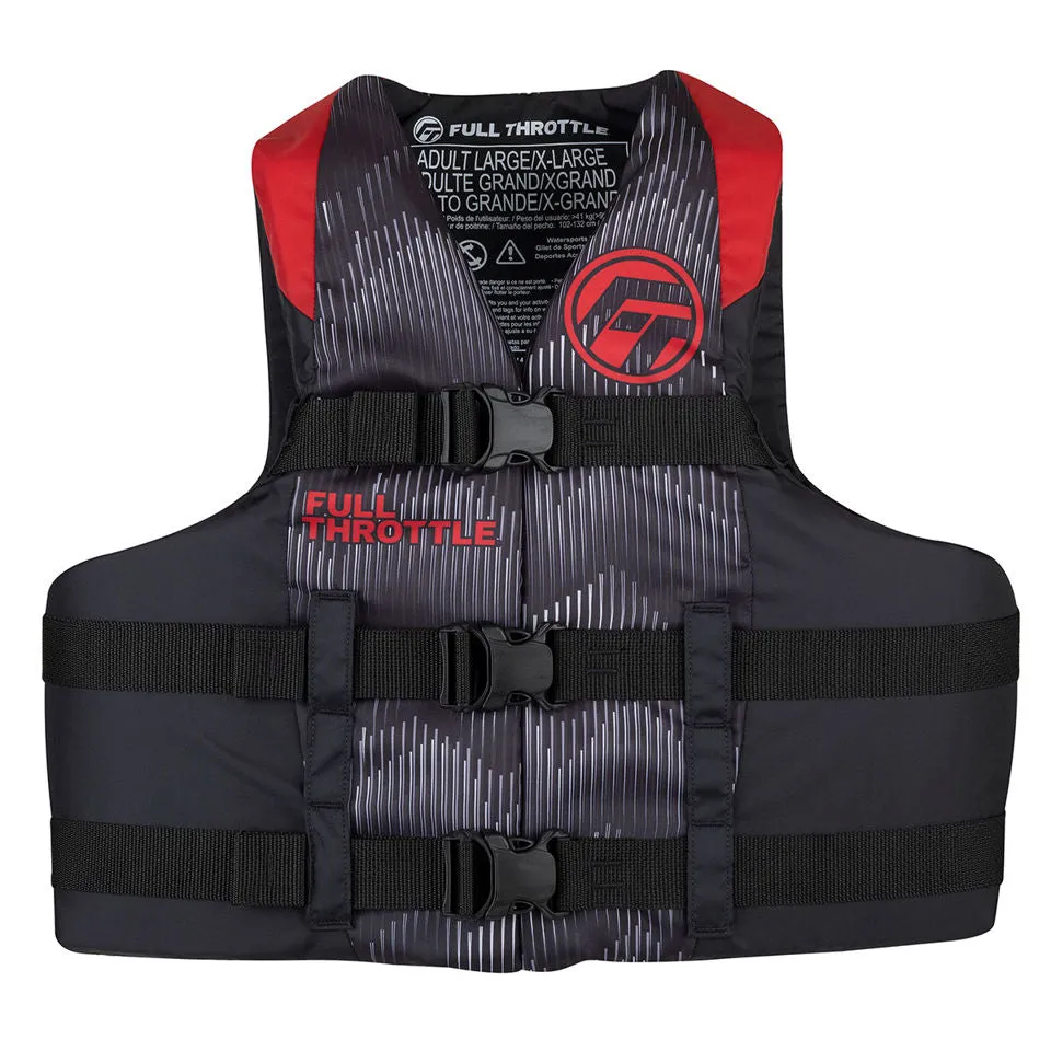 ADULT NYLON LIFE JACKET - RED L/XL