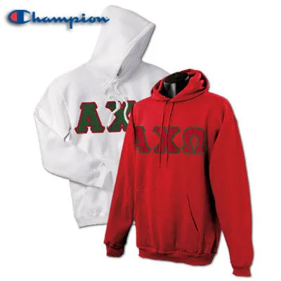 Alpha Chi Omega Champion Powerblend Hoodie, 2-Pack Bundle Deal - Champion S700 - TWILL