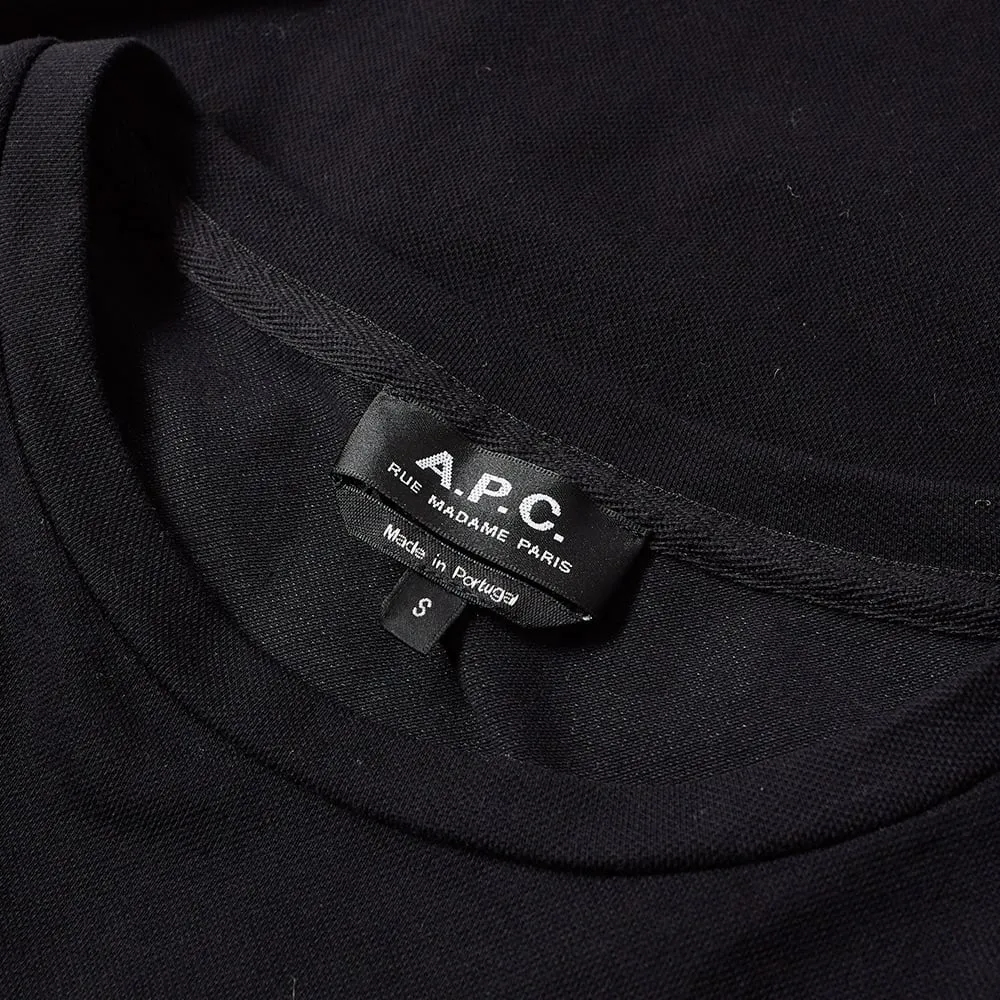 A.P.C. Long Sleeve Joe Pocket TeeBlack