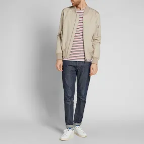 A.P.C. Long Sleeve Joey Stripe TeeGrey