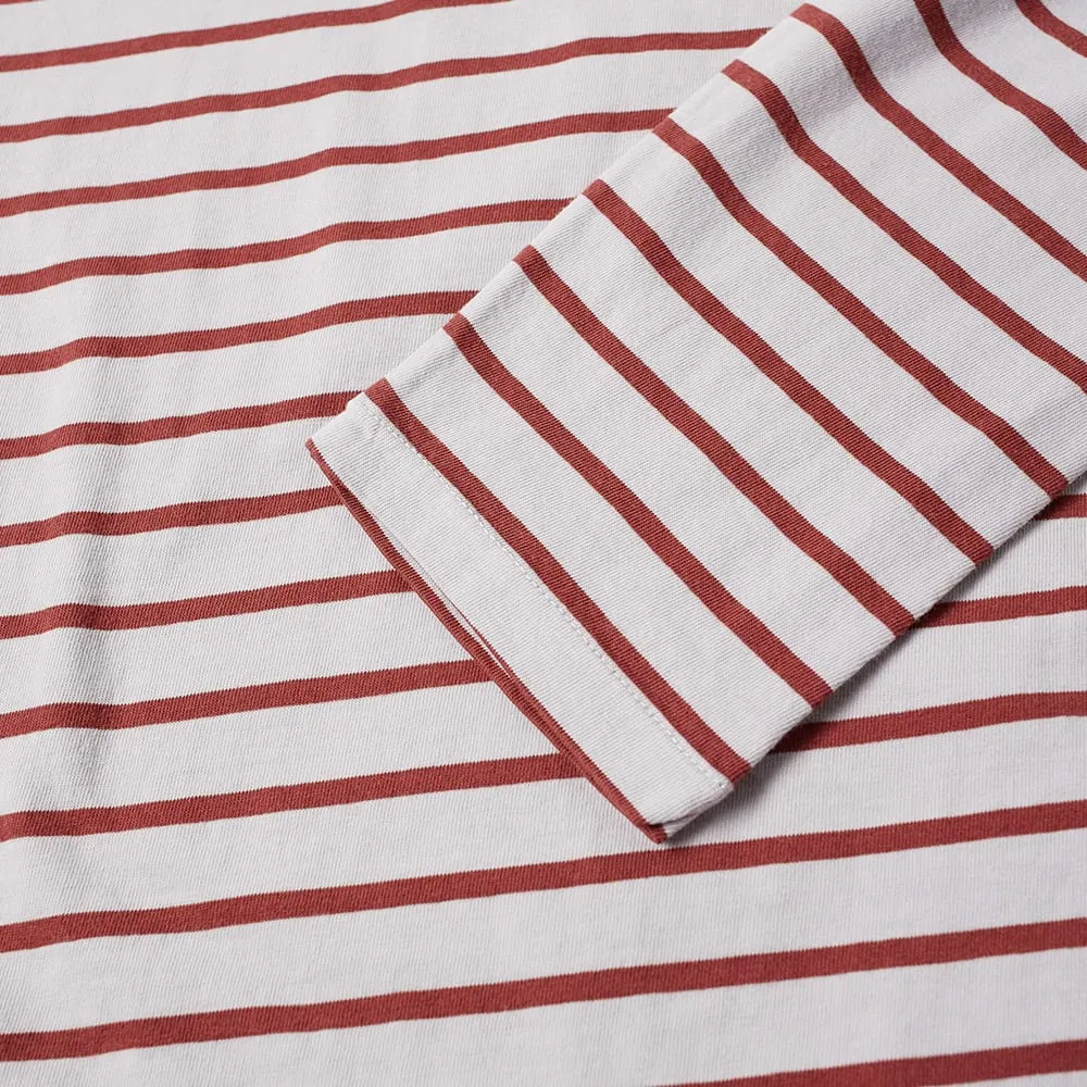 A.P.C. Long Sleeve Joey Stripe TeeGrey