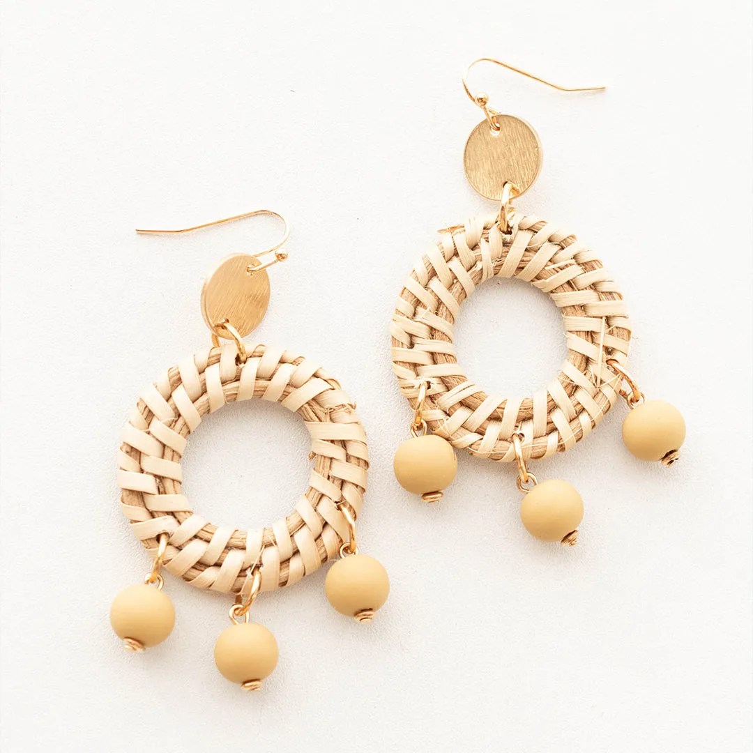 Boho Babe Earrings, Mustard