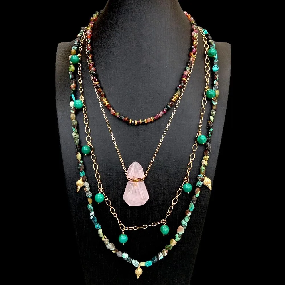 Boho Quartz Layered Necklace