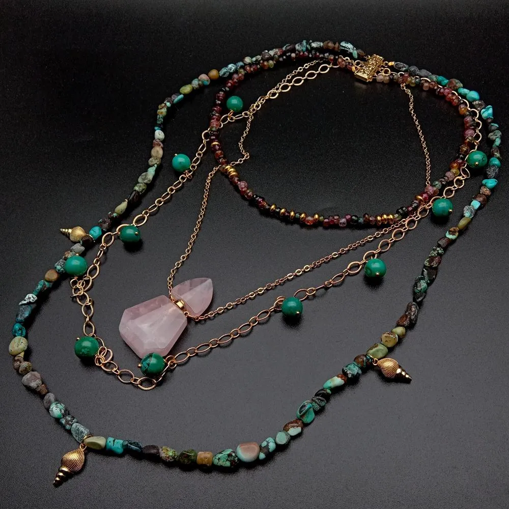 Boho Quartz Layered Necklace