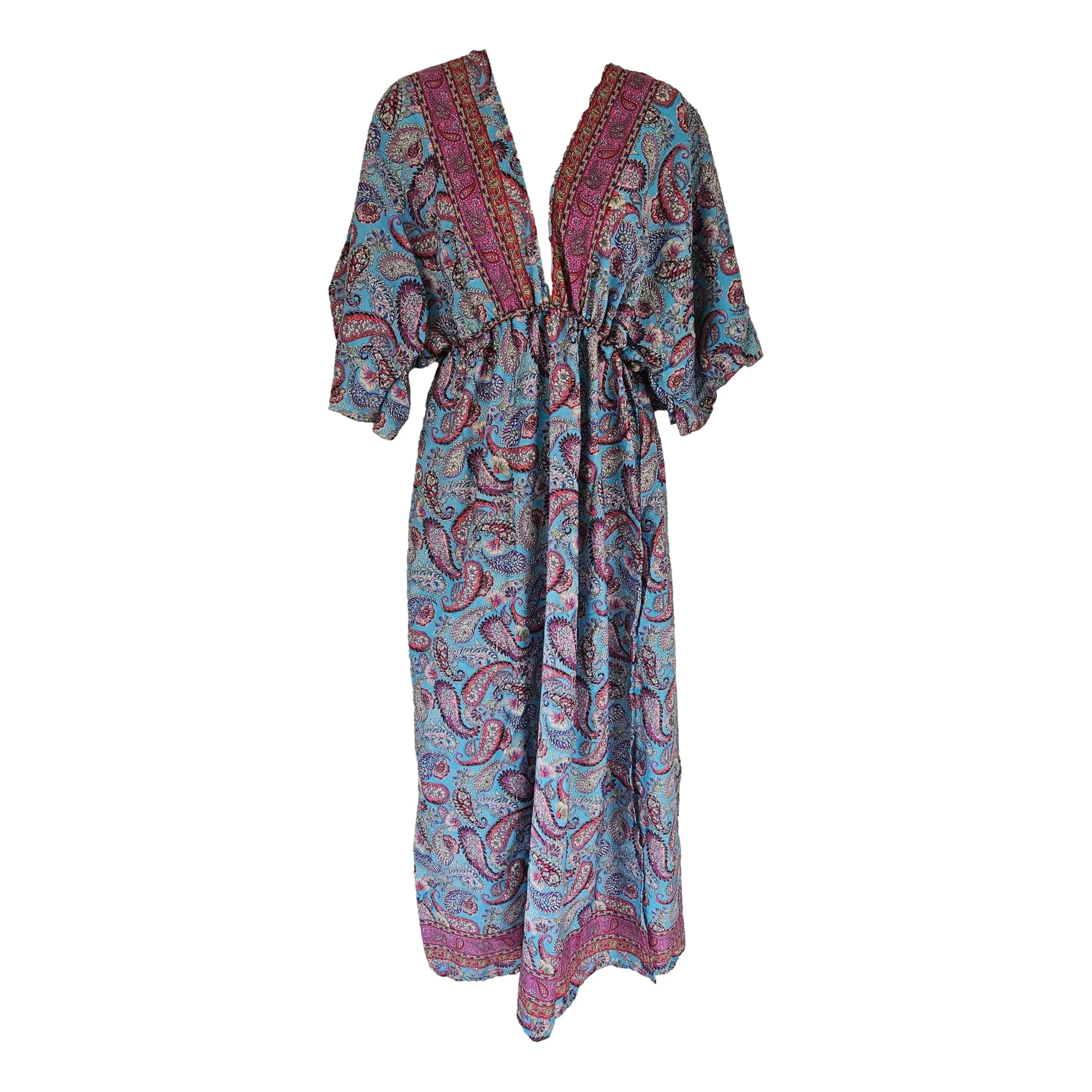 Boho Silk Maxi Dress