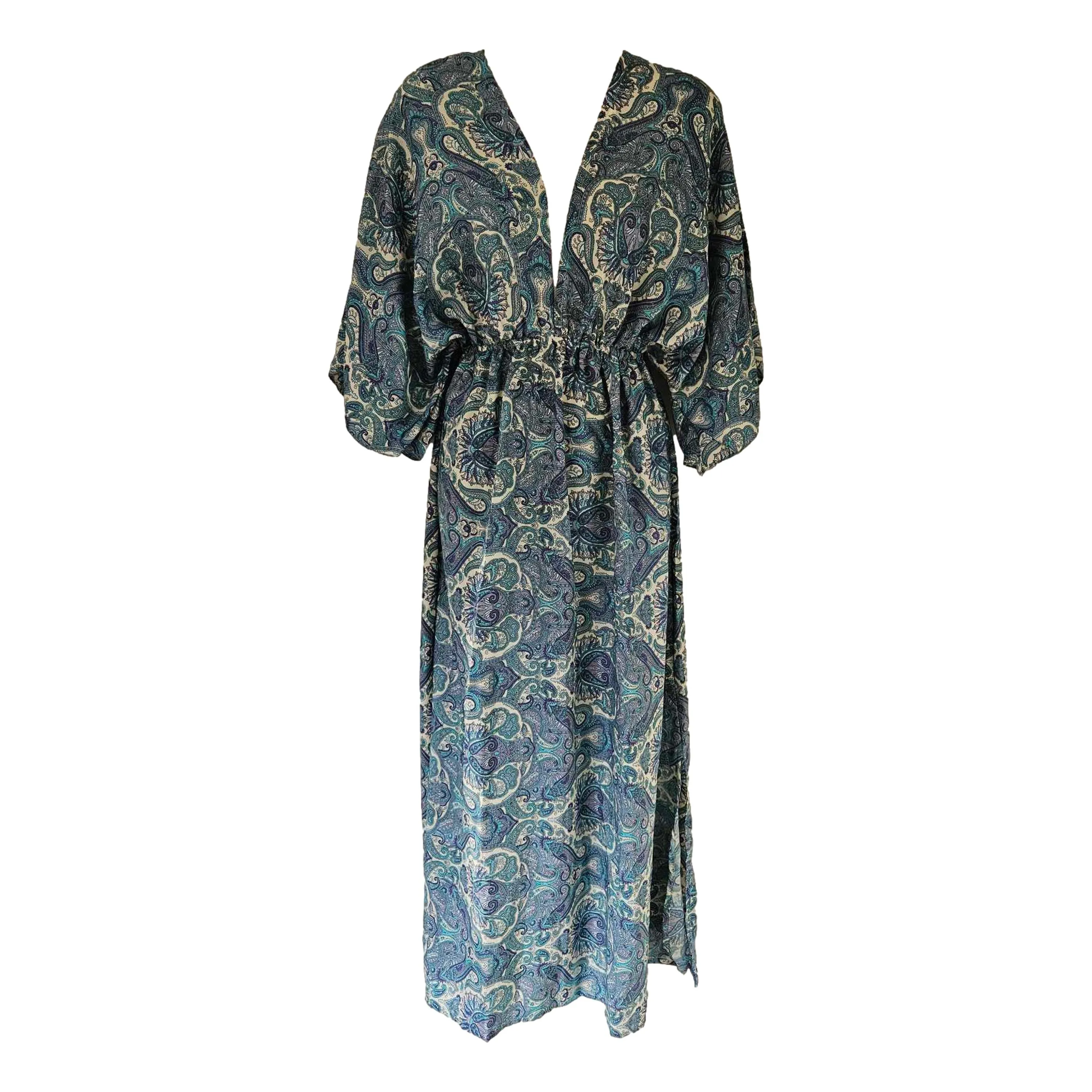 Boho Silk Maxi Dress