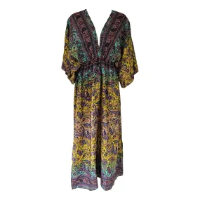 Boho Silk Maxi Dress