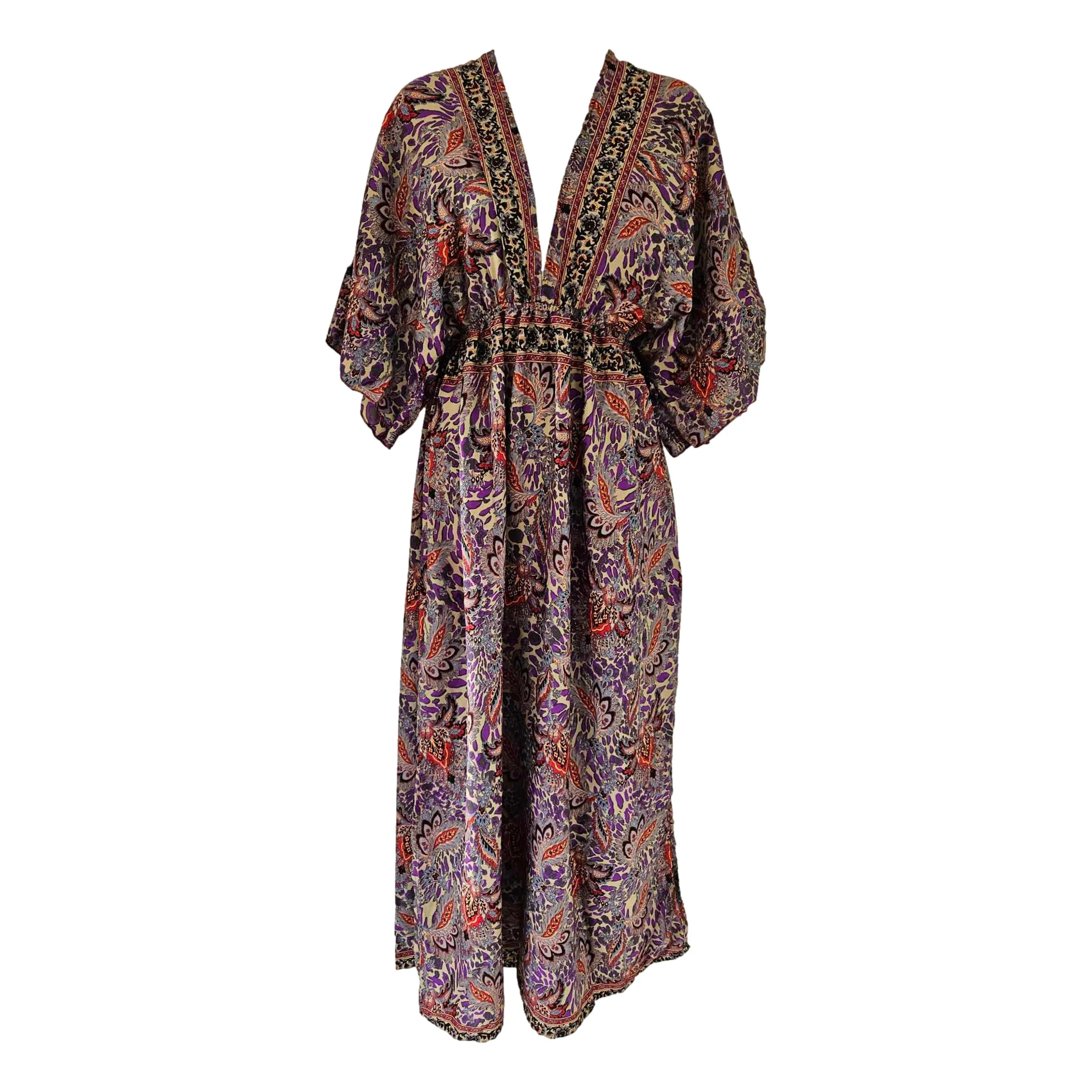 Boho Silk Maxi Dress