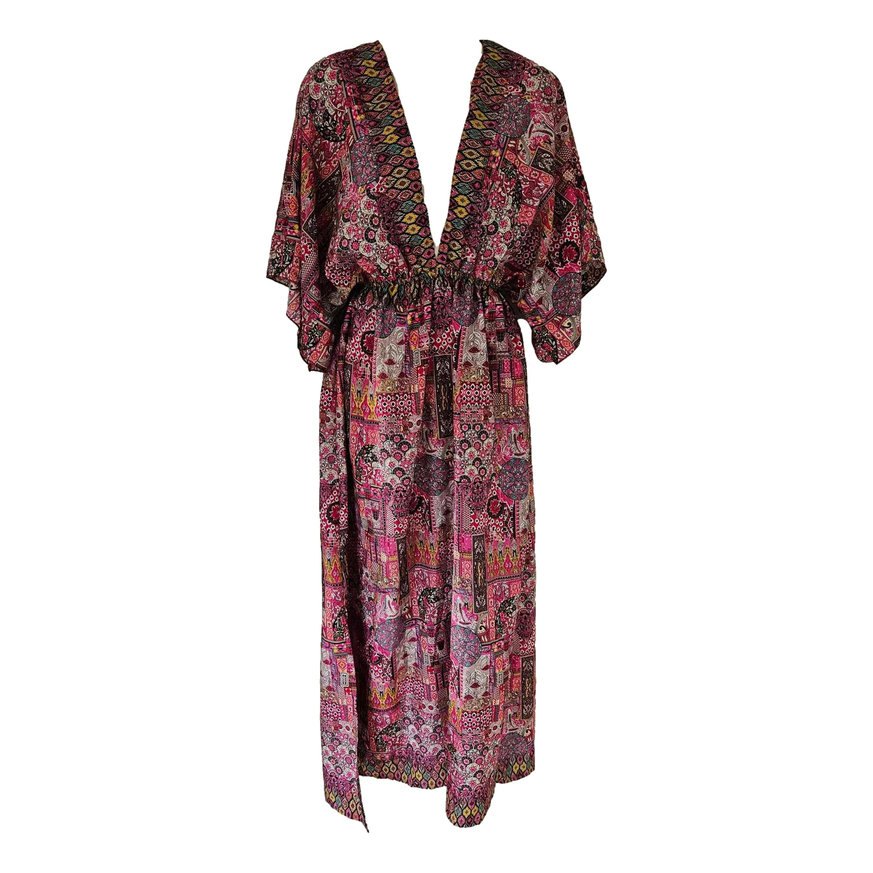 Boho Silk Maxi Dress