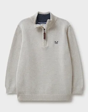 Boy's Half Zip Organic Cotton Jumper from Crew Clothing Company