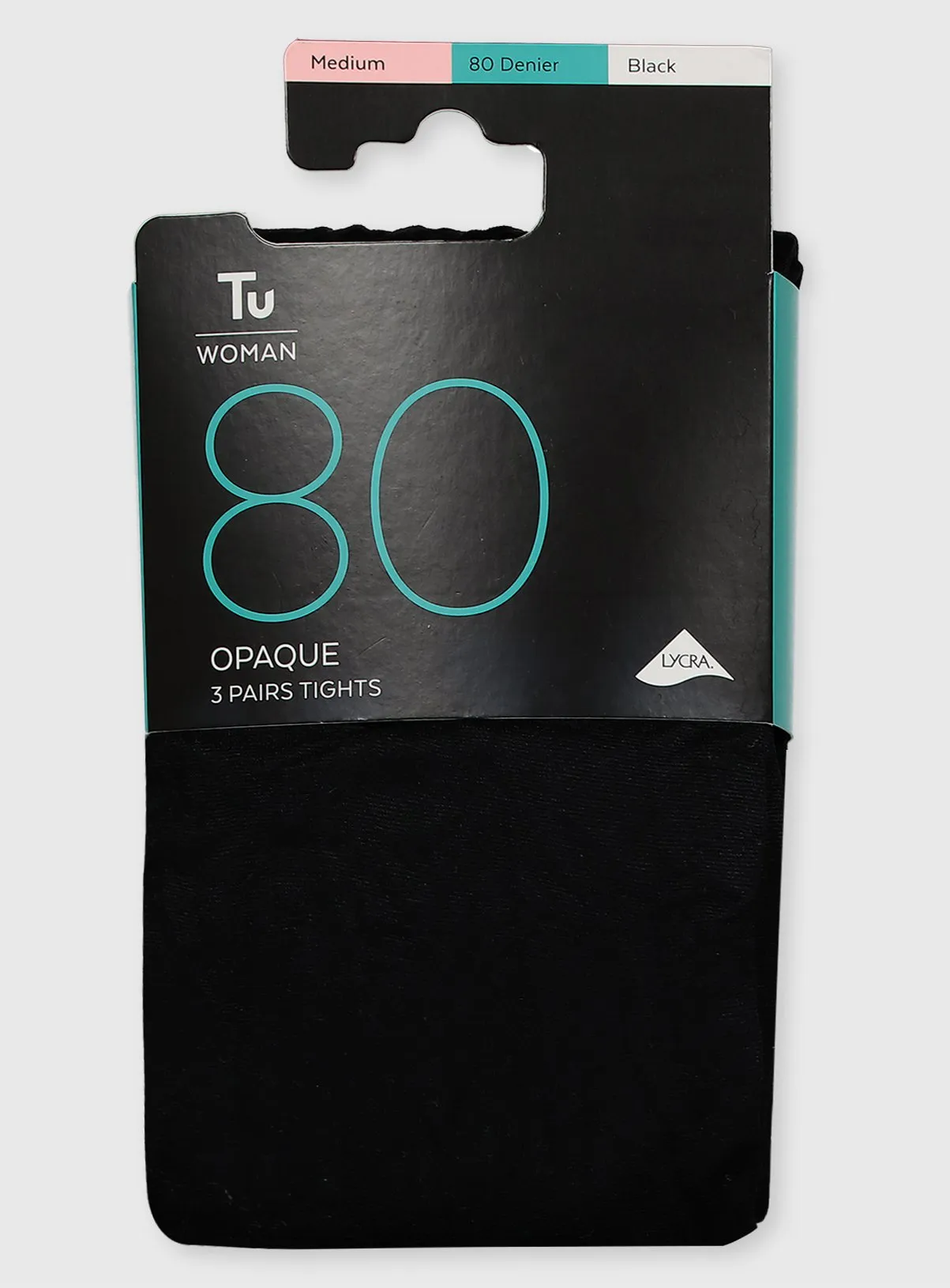 Buy Black 80 Denier Opaque Tights 3 Pack S | Tights | Tu