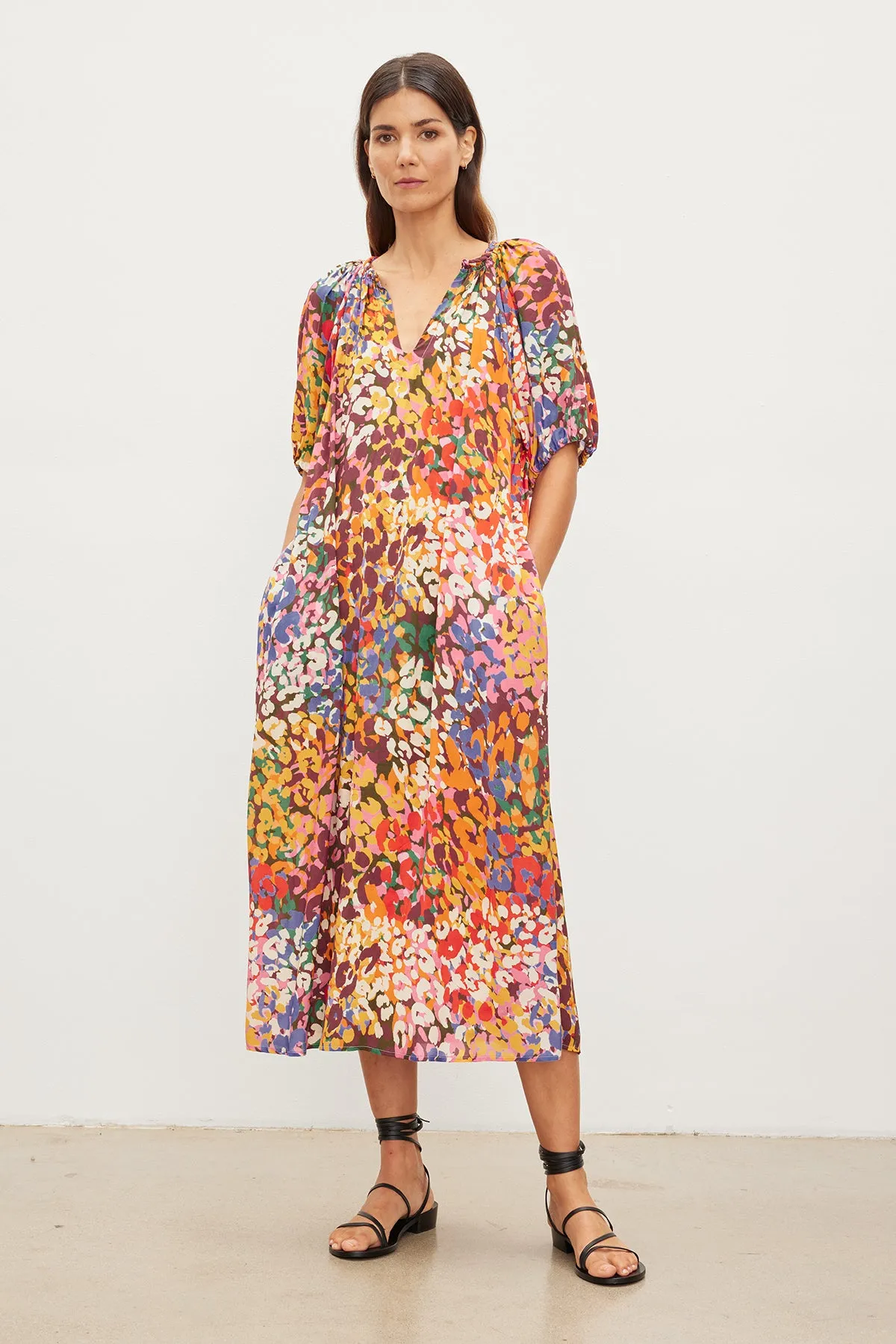 CAROL PRINTED BOHO DRESS