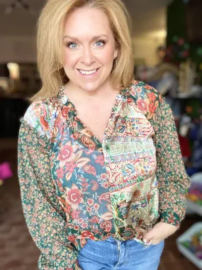 Caryn Boho Floral Top