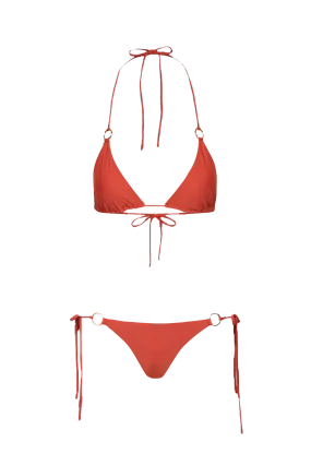 Classic String Bikini in Terracotta - Top