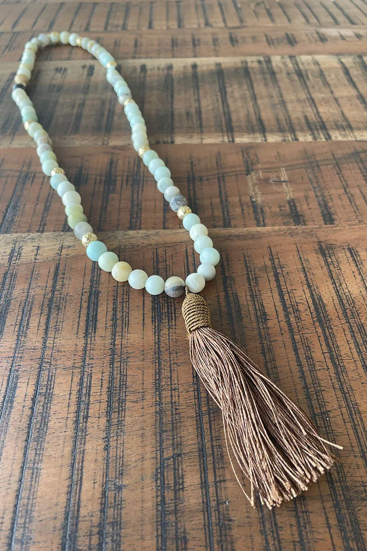 COLLIER BOHO AMAZONITE