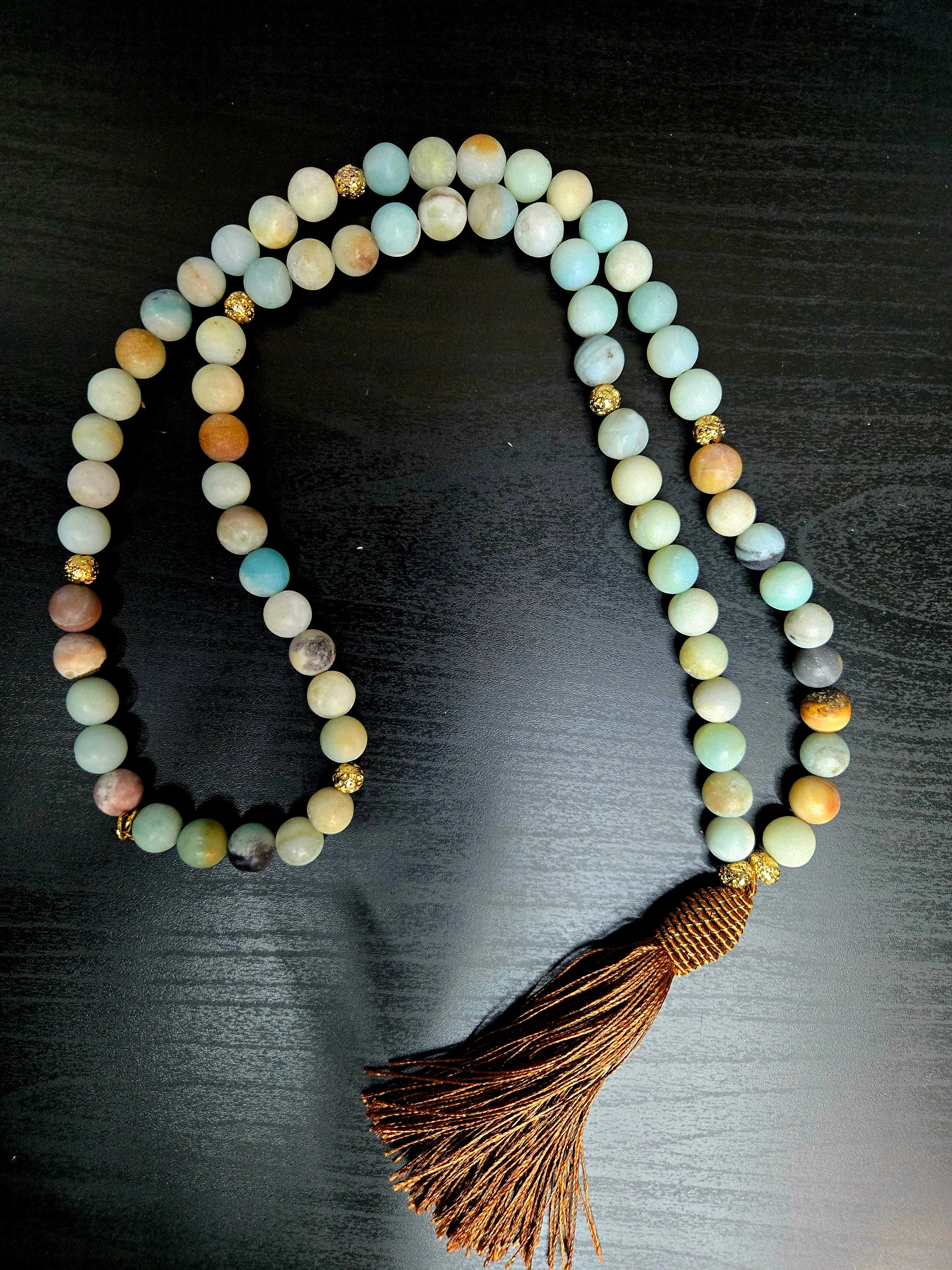 COLLIER BOHO AMAZONITE