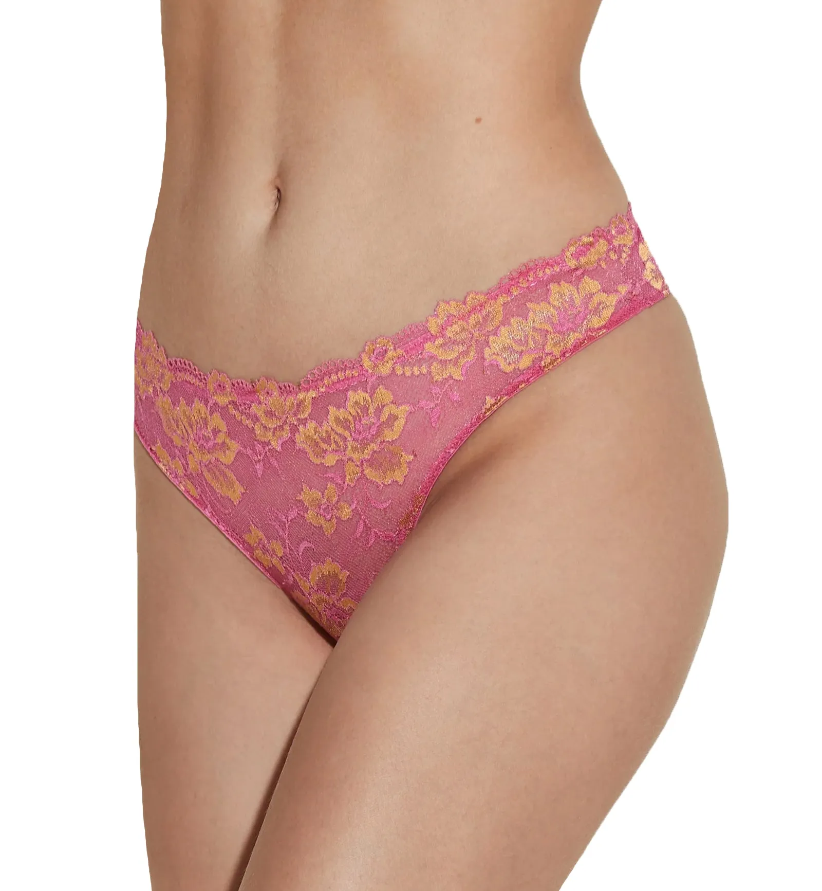 Cosabella Savona Low Rise Thong (SAVON0322) - Rani Pink/Gold