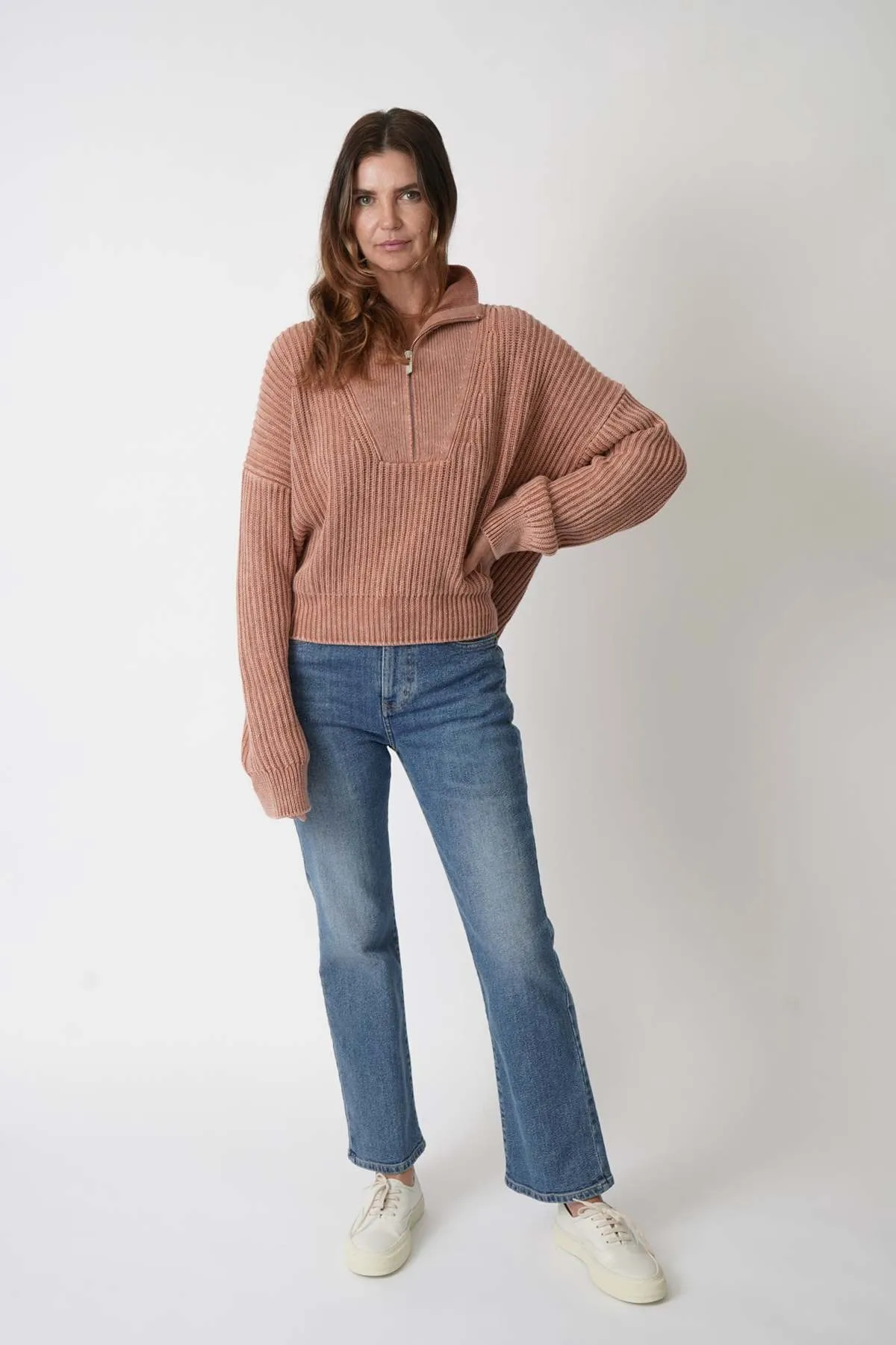 Cropped Troyer Sweater