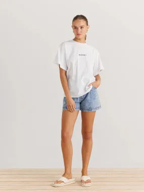 Daisy Logo Boxy Tee | White