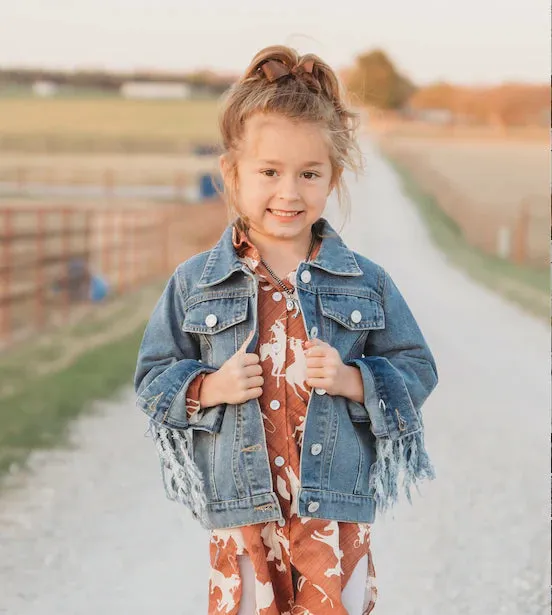 Denim Fringe Jacket