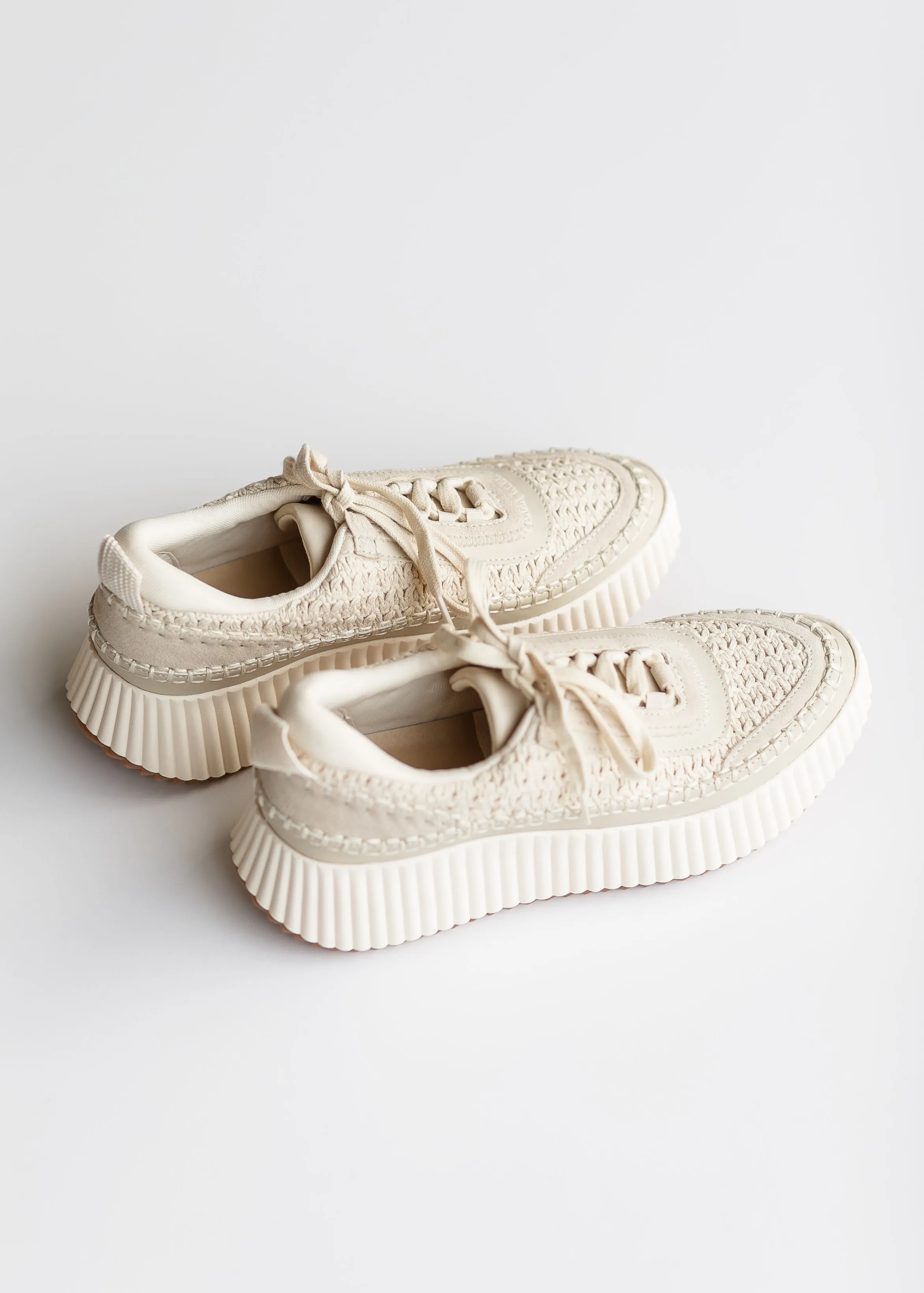 Dolce Vita Dolen Sandstone Knit Platform Sneakers