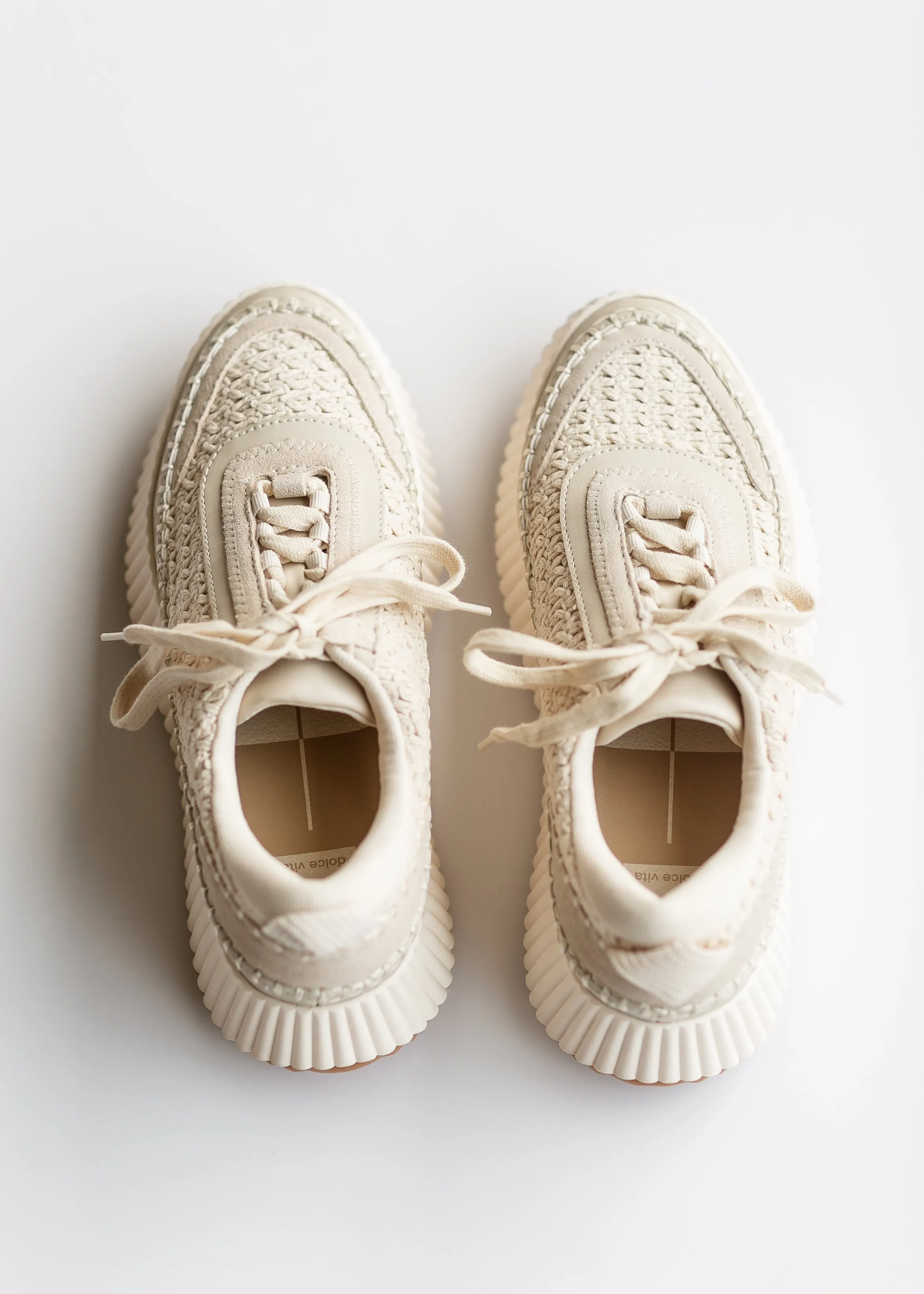 Dolce Vita Dolen Sandstone Knit Platform Sneakers