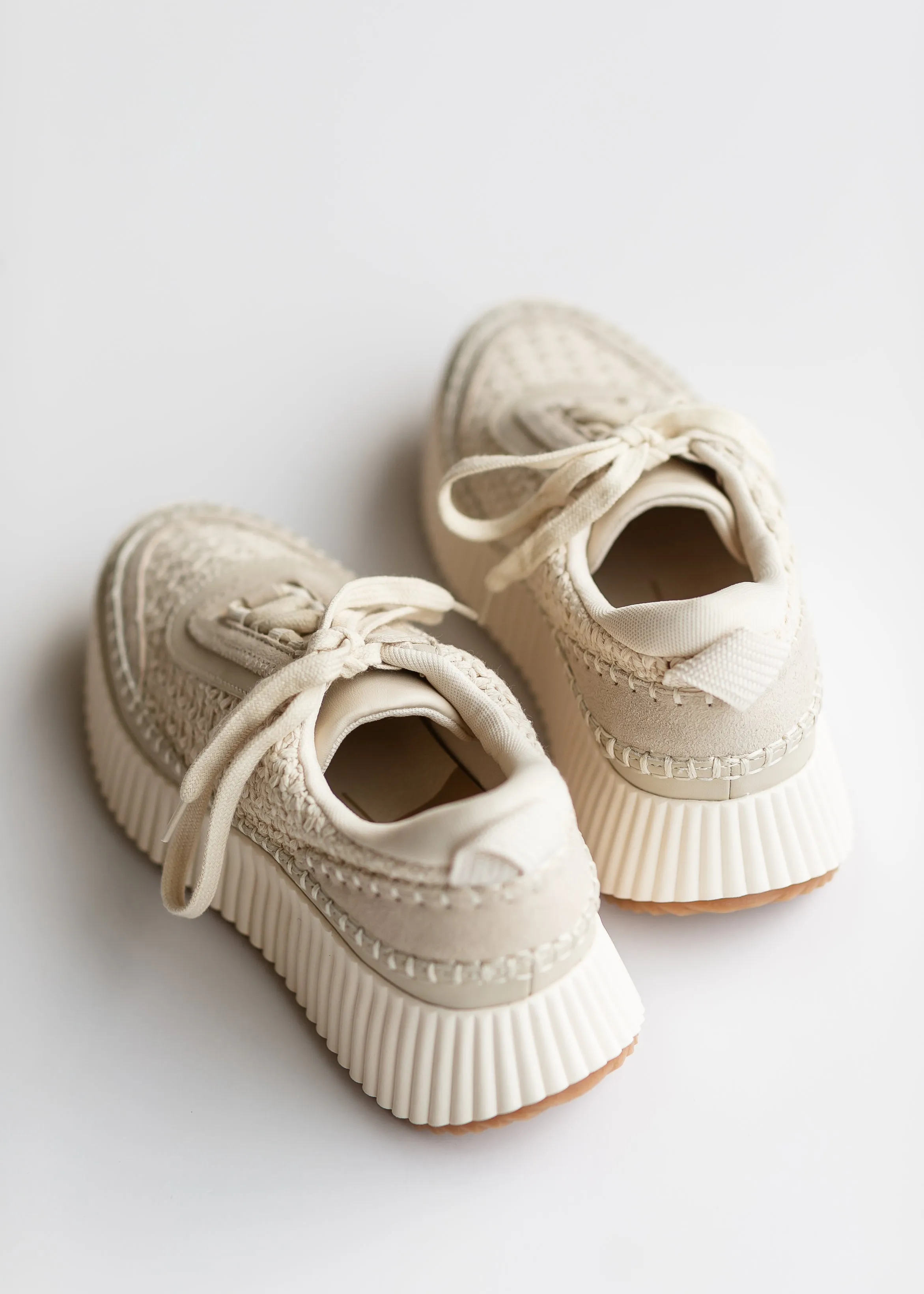 Dolce Vita Dolen Sandstone Knit Platform Sneakers