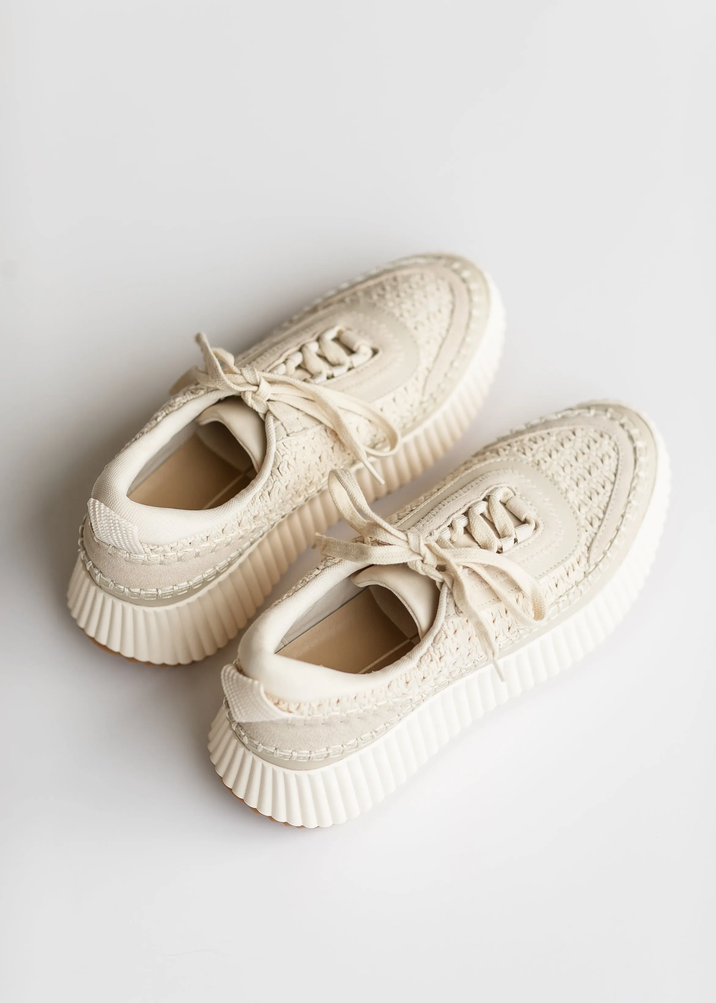 Dolce Vita Dolen Sandstone Knit Platform Sneakers