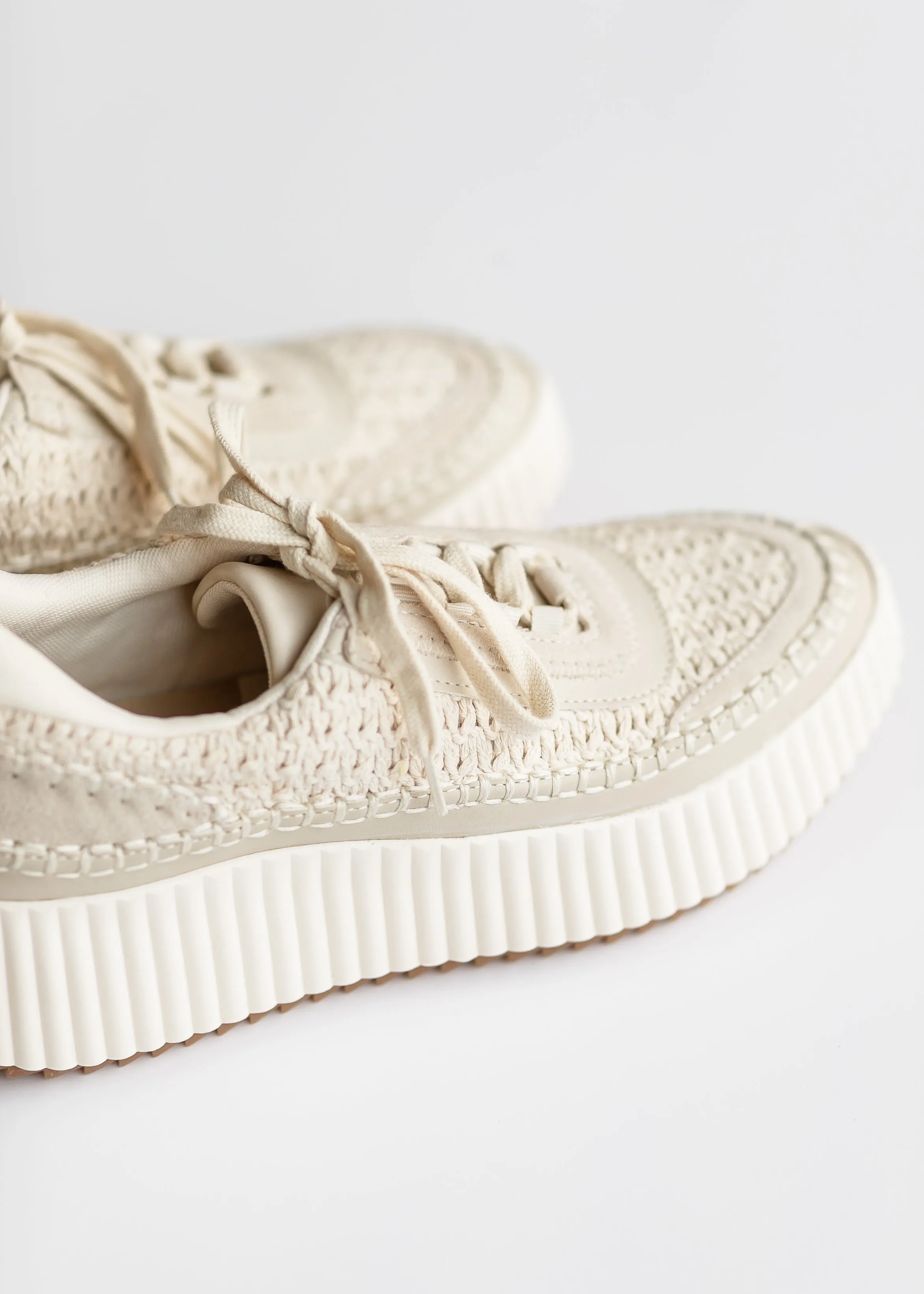 Dolce Vita Dolen Sandstone Knit Platform Sneakers