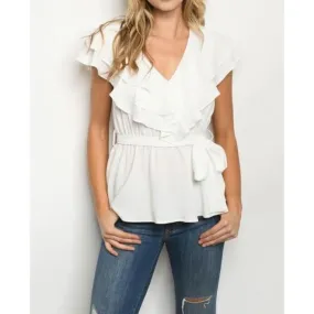 Double Ruffled Collar Top