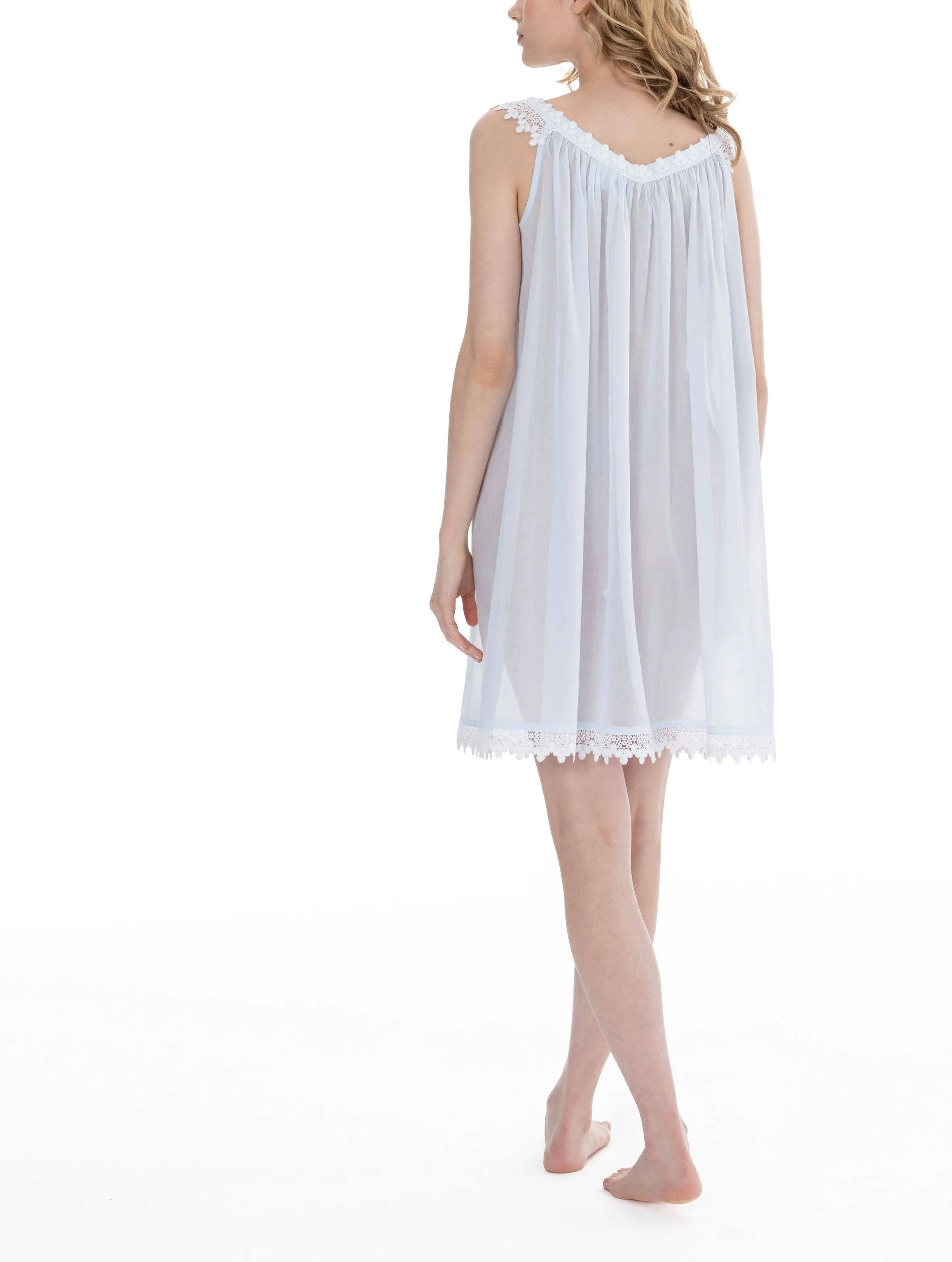 Elyse 1BD Short Mousseline Nightdress (In stock, 3 day delivery)