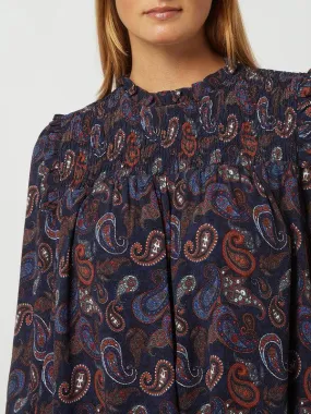 Esprit LS Smocked Paisley Viscose Blouse