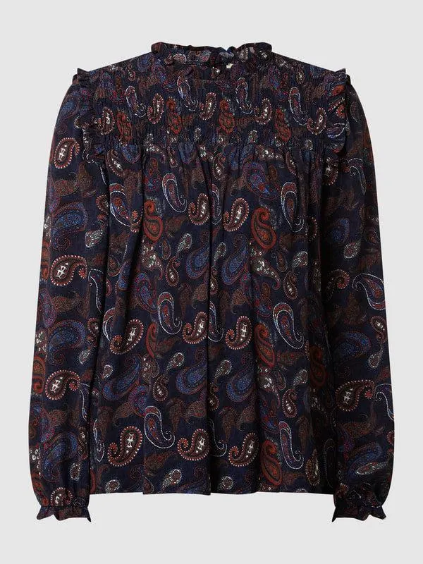 Esprit LS Smocked Paisley Viscose Blouse