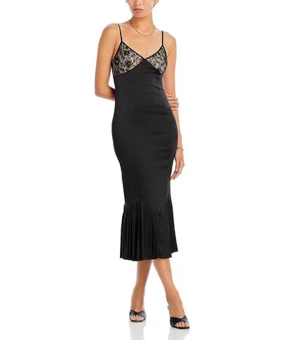 Fore Collection Womens Fitted Spaghetti Strap Slip Dress