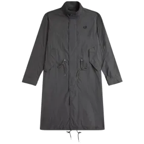 Fred Perry Straight Hem Gunmetal Thin Parka Jacket