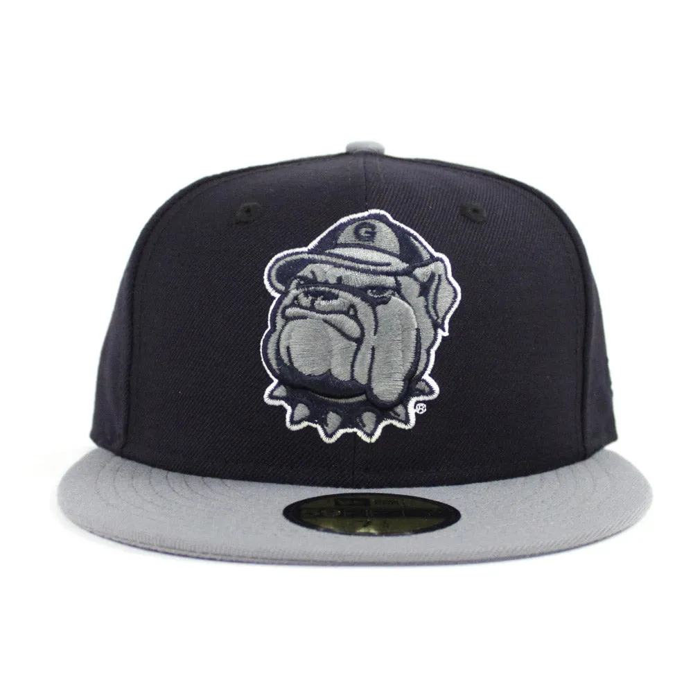 Georgetown Hoyas New Era Fitted 59Fifty hat (Nike Air More Uptempo 96 Gray Under Brim)