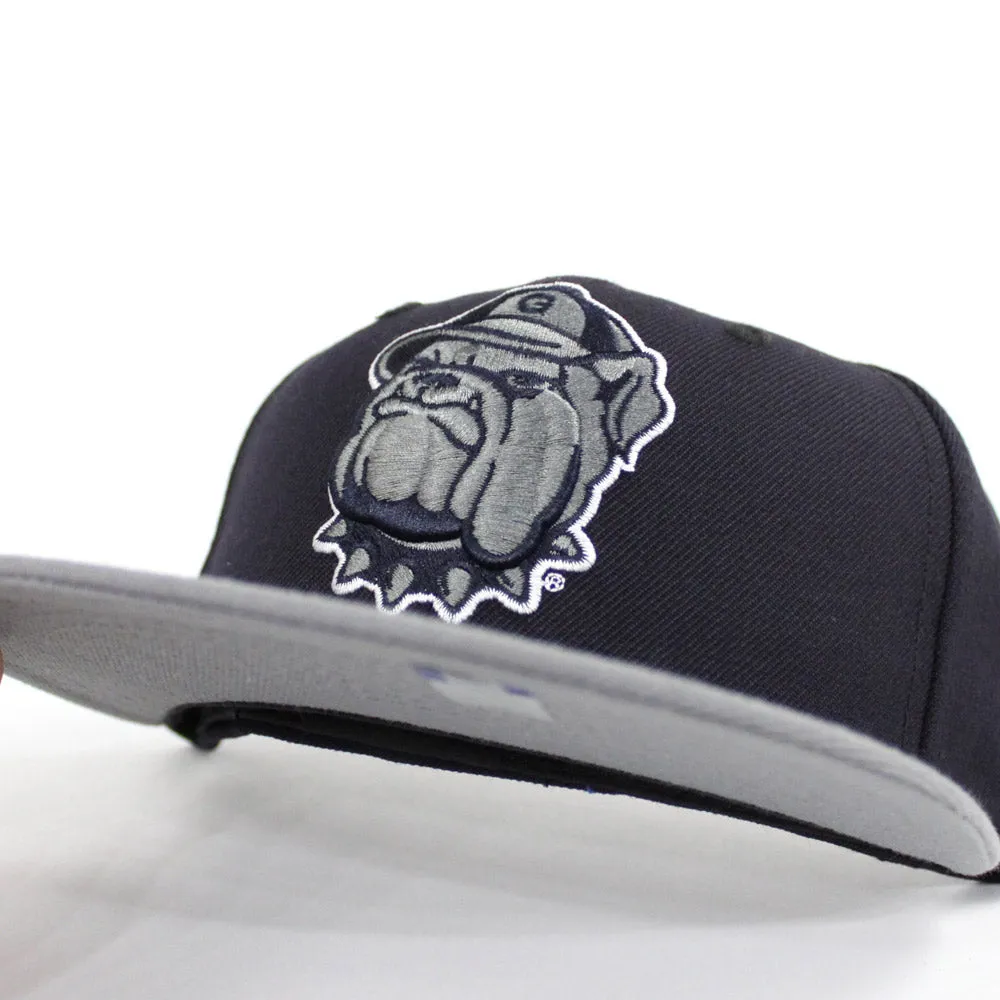 Georgetown Hoyas New Era Fitted 59Fifty hat (Nike Air More Uptempo 96 Gray Under Brim)