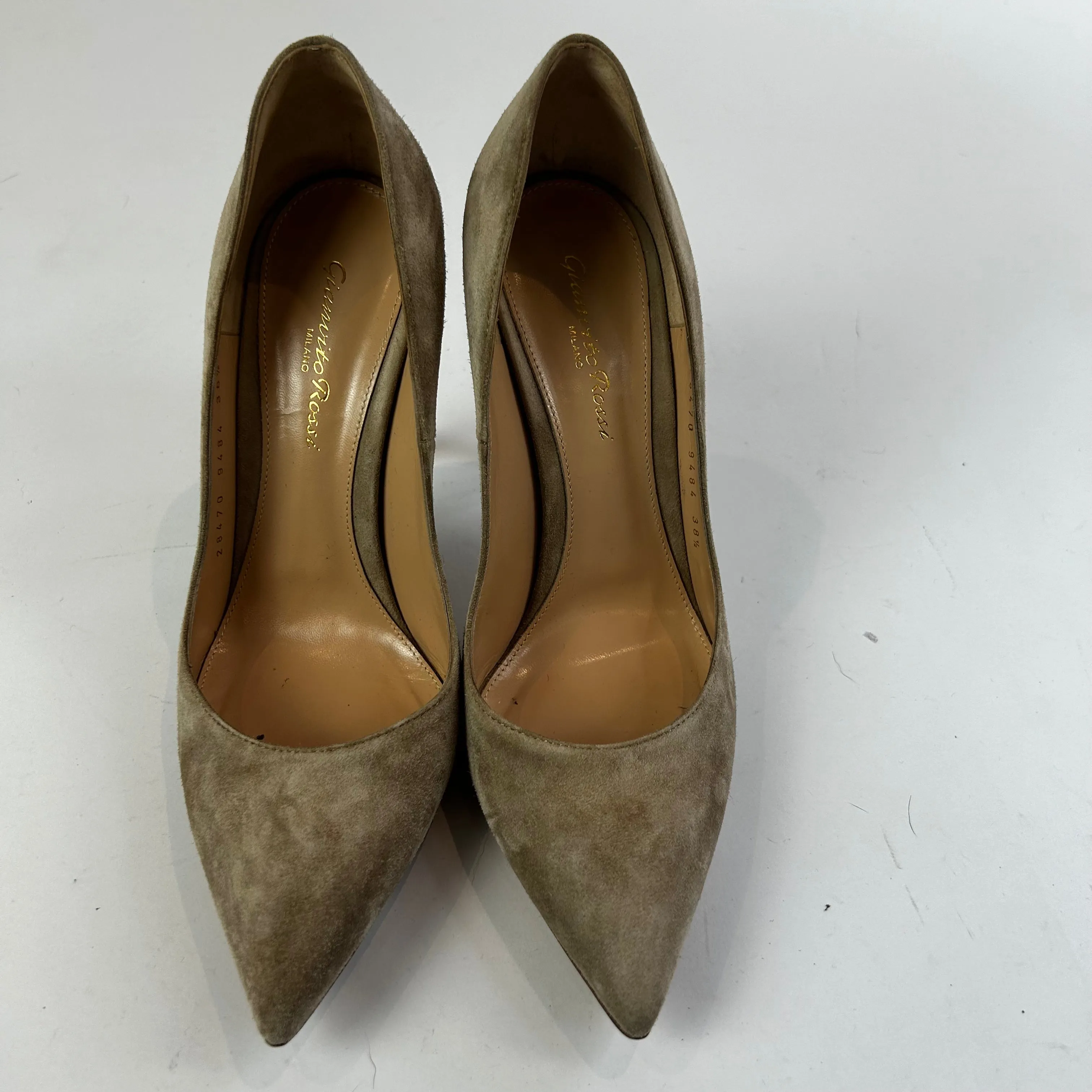 Gianvito Rossi Brand New 510 Beige Suede 100 Heels 38.5