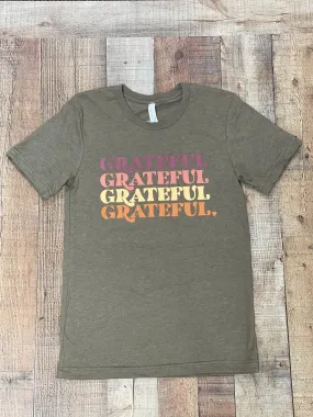 Grateful Repeat T-Shirt - Army Green