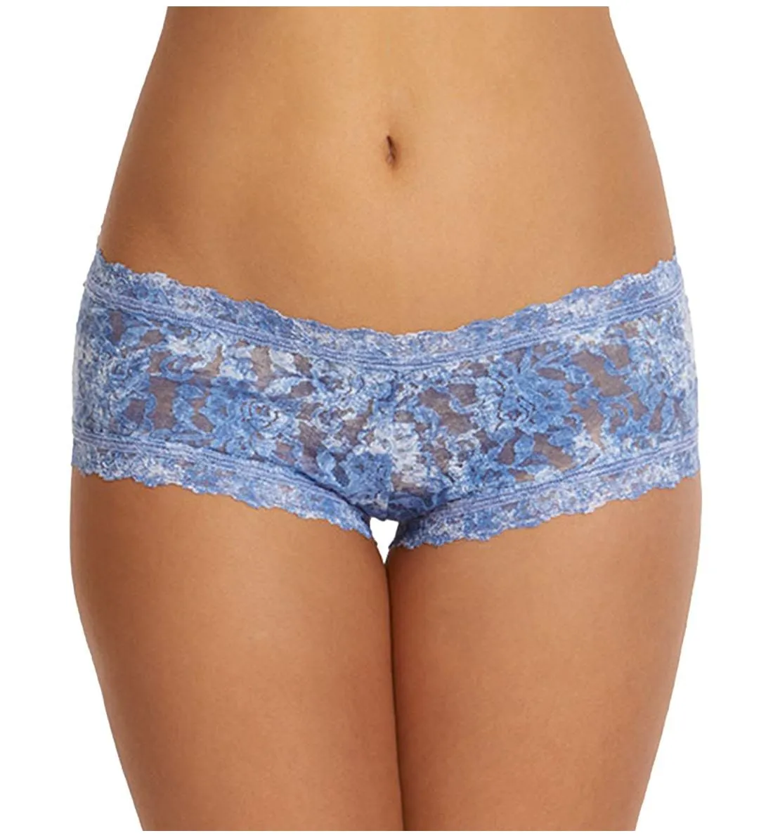 Hanky Panky Signature Lace Printed Boyshort (PR4812P) - Denim Splash