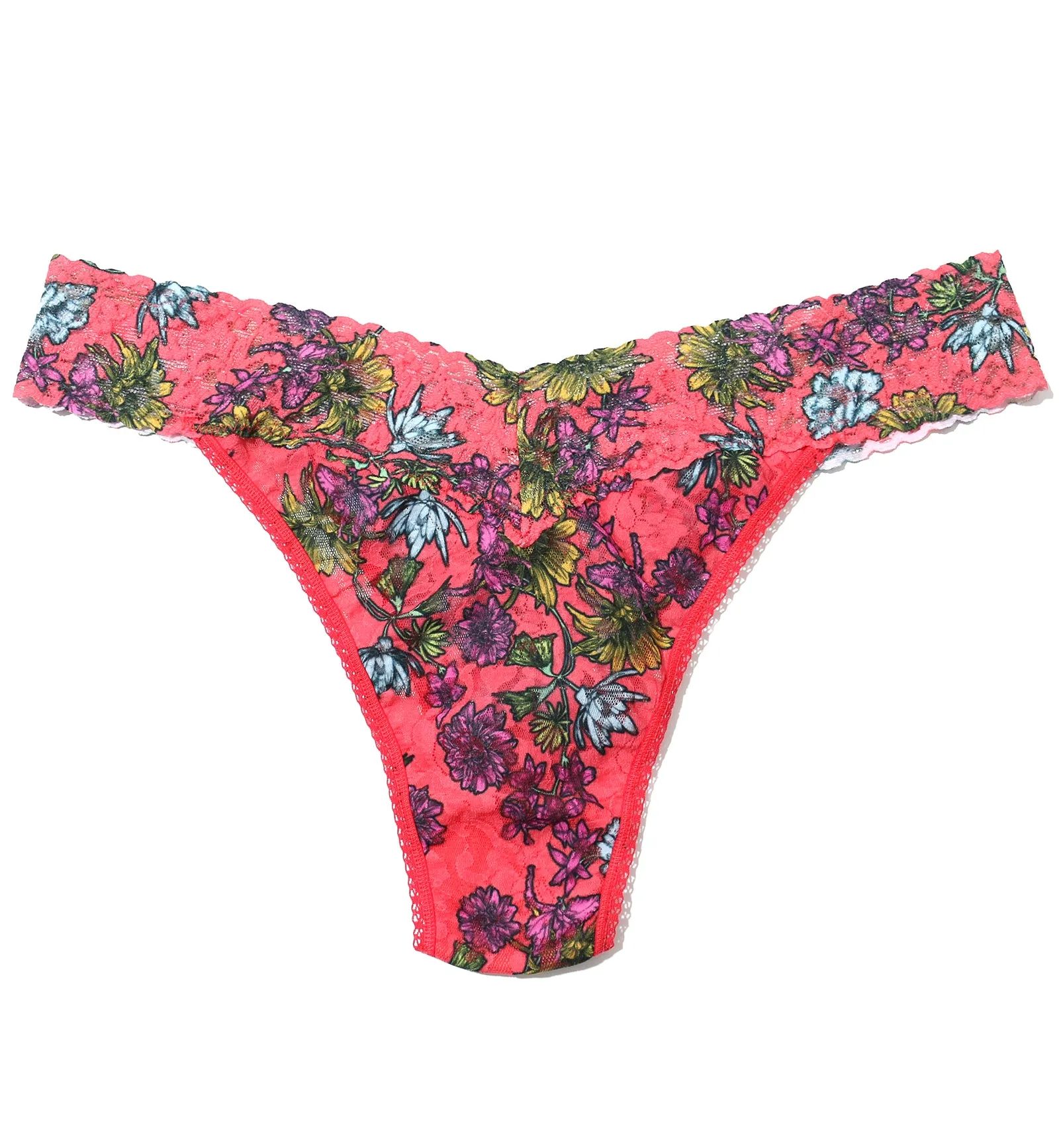 Hanky Panky Signature Lace Printed Original Rise Thong PLUS (PR4811X) - Wonderland Blooms