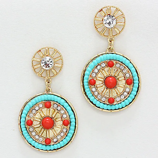 iLLASPARKZ Boho Disk Drop Earrings