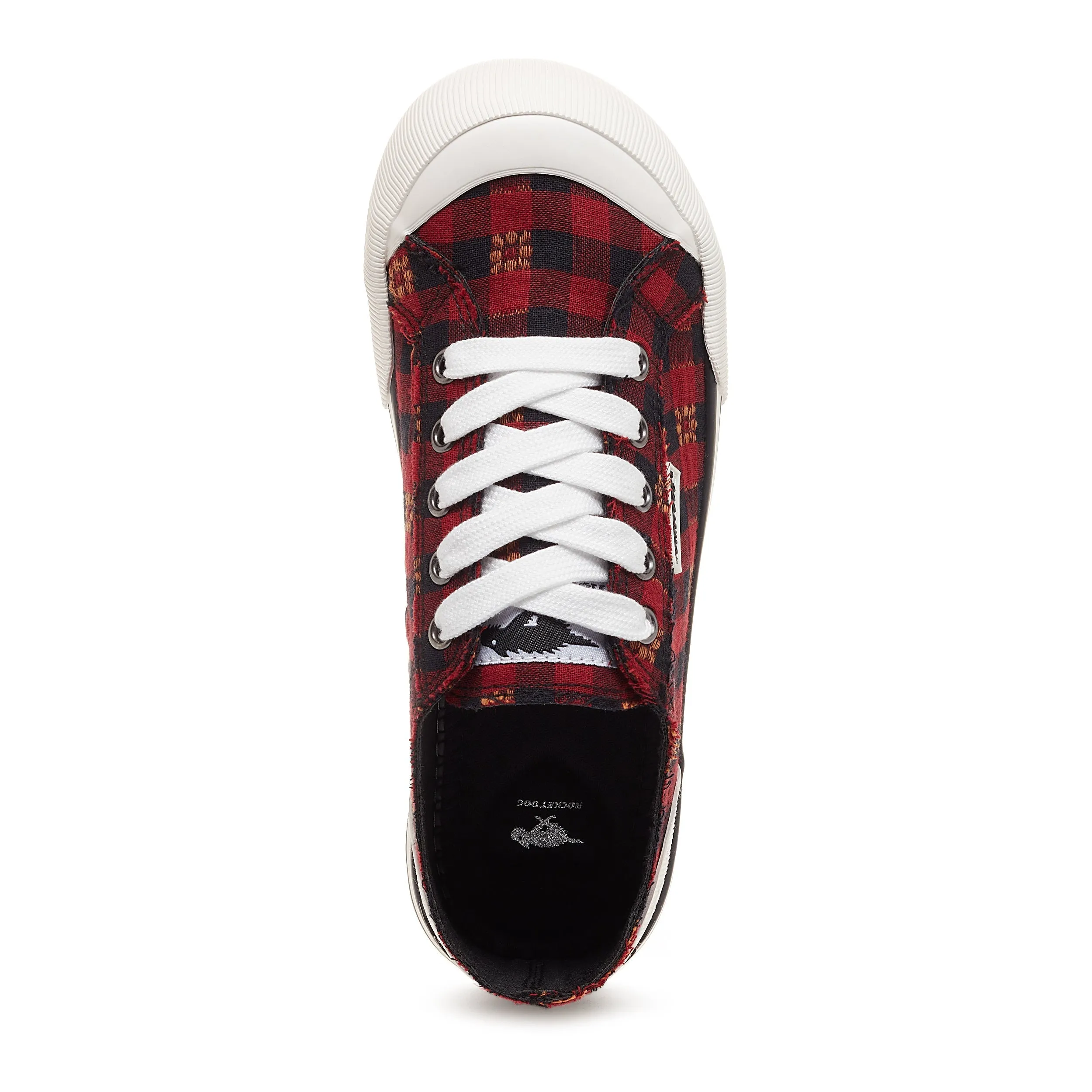 Jazzin Red Plaid Floral Sneaker