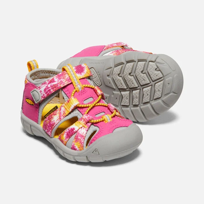 Keen Toddler Girls Seacamp II CNX Fisherman Water Sandal- Multi/ Keen Yellow