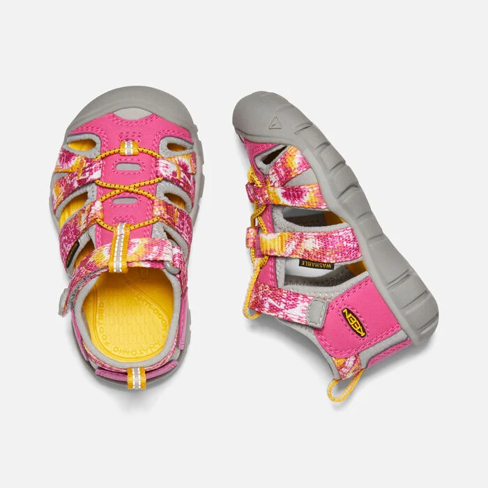 Keen Toddler Girls Seacamp II CNX Fisherman Water Sandal- Multi/ Keen Yellow